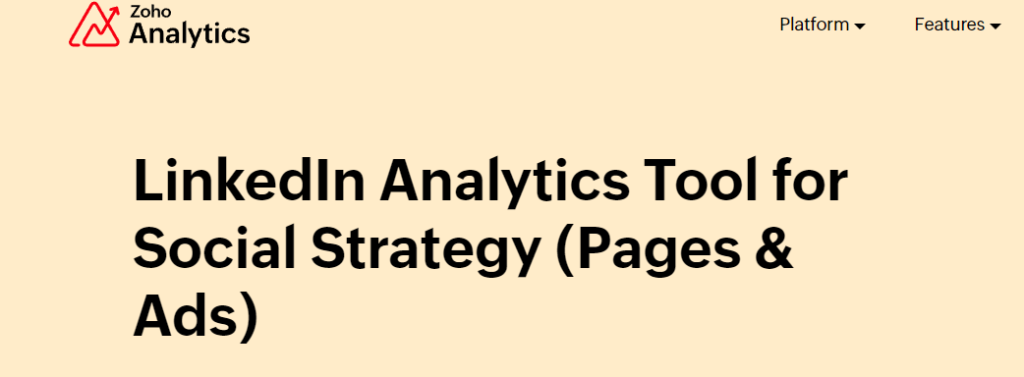 Zoho LinkedIn Analytics